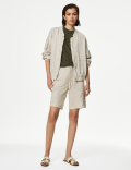 Linen Rich Cargo Utility Shorts
