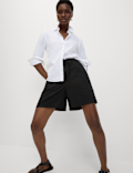 Linen Rich High Waisted Shorts
