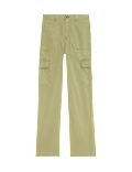 Lyocell Rich Cargo Straight Leg Trousers