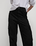 Lyocell Rich Cargo Straight Leg Trousers