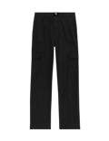 Lyocell Rich Cargo Straight Leg Trousers