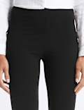 Cotton Rich Embroidered Hem Leggings