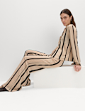 Striped Wide Leg Trousers