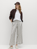 Printed Pull On Wide Leg Culottes