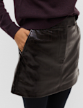 Faux Leather Croc Mini Skirt