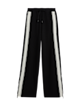 Jersey Side Stripe Wide Leg Trousers
