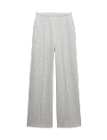 Cotton Rich Pintuck Wide Leg Trousers