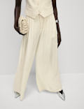 Pleated Palazzo Trousers