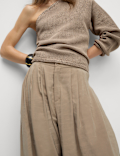 Pleated Palazzo Trousers
