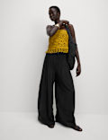 Pleated Palazzo Trousers