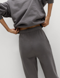 Cotton Rich Drawstring Wide Leg Joggers