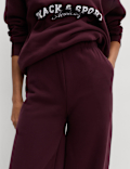 Cotton Rich Drawstring Wide Leg Joggers