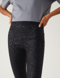 Printed Coated High Waisted Jeggings