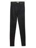 Printed Coated High Waisted Jeggings