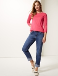 Mid Rise Relaxed Slim Leg Jeans