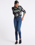 Ozone Mid Rise Skinny Leg Jeans