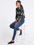Ozone Mid Rise Skinny Leg Jeans