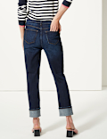 Mid Rise Relaxed Slim Leg Jeans