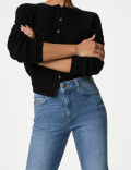 High Waisted Slim Fit Cropped Jeans