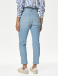 High Waisted Slim Fit Cropped Jeans