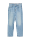 High Waisted Slim Fit Cropped Jeans