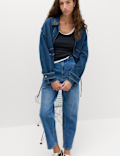 Cotton Rich High Waisted Carrot Leg Jeans