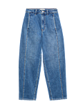 Cotton Rich High Waisted Carrot Leg Jeans