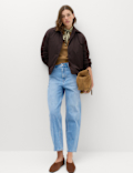 Cotton Rich High Waisted Carrot Leg Jeans