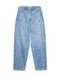Cotton Rich High Waisted Carrot Leg Jeans