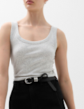 Cotton Rich High Waisted Carrot Leg Jeans