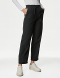 Pure Cotton Straight Leg Ankle Grazer Trousers