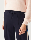Side Stripe Wide Leg Trousers