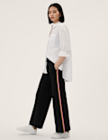 Side Stripe Wide Leg Trousers