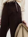 Pure Cotton Crease Front Barrel Leg Trousers