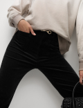 Cord Patch Pocket Tea Dyed Flared Trousers