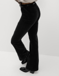 Cord Patch Pocket Tea Dyed Flared Trousers