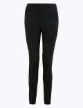 Suedette Ponte Ankle Grazer Leggings