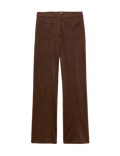 Faux Suede Straight Leg Trousers