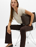 Cotton Rich Kick Flare Trousers