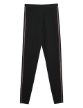 Jersey Side Stripe High Waisted Leggings