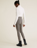Dogtooth Side Stripe High Waisted Leggings