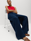 Pure Linen Wide Leg Trousers