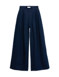 Pure Linen Wide Leg Trousers
