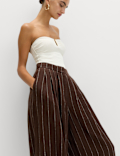 Pure Linen Wide Leg Trousers