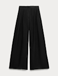 Pure Linen Wide Leg Trousers