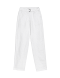 Pure Linen Straight Leg Trousers