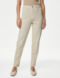 Mom High Waisted Tapered Ankle Grazer Jeans