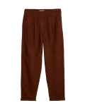 Pure Linen Tapered Trousers
