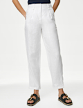 Pure Linen Tapered Trousers