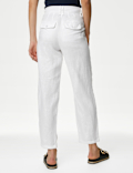 Pure Linen Tapered Trousers